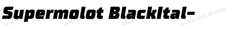 Supermolot BlackItal字体转换